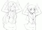  asakura_ryouko caramelldansen face greyscale monochrome multiple_girls nagato_yuki nakamura_kusata suzumiya_haruhi_no_yuuutsu 