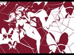  bad_id bad_pixiv_id bug butterfly cofepig couple eye_contact highres imminent_kiss insect letterboxed looking_at_another monochrome multiple_girls nude saigyouji_yuyuko silk spider_web sword touhou weapon yakumo_yukari yuri 