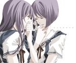  clannad fujibayashi_kyou fujibayashi_ryou hikarizaka_private_high_school_uniform multiple_girls rasshel school_uniform siblings sisters tears twins 