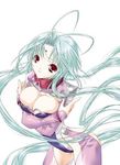  aqua_hair long_hair red_eyes teal_hair 