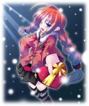  box gift heart-shaped_box holding holding_gift incoming_gift lyrical_nanoha mahou_shoujo_lyrical_nanoha mahou_shoujo_lyrical_nanoha_a's nio_(einhorn) solo thighhighs valentine vita 