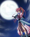  highres levantine lyrical_nanoha mahou_shoujo_lyrical_nanoha mahou_shoujo_lyrical_nanoha_a's moon scarlet signum solo sword weapon 