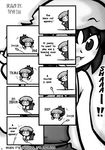  :3 animal_ears cat_ears cat_tail cat_teaser chen comic english fang greyscale hat highres jewelry monochrome multiple_tails o_o tail touhou 
