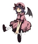  bangs hat inemuri_uno pink_hat remilia_scarlet solo touhou wings 