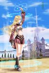  artist_request elf elf_(lineage_2) highres lineage lineage_2 long_legs magic midriff pointy_ears solo 