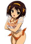  absurdres bikini breast_hold breasts cleavage extraction highres nishiya_futoshi see-through see_through suzumiya_haruhi suzumiya_haruhi_no_yuuutsu swimsuit swimsuits vector vector_trace wet wet_clothes 