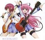  angel_beats! guitar iwasawa scanning_artifacts seifuku tail yui_(angel_beats!) 