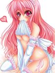  bad_id bad_pixiv_id blush breasts large_breasts long_hair louise_francoise_le_blanc_de_la_valliere panties pink_hair solo suzuneko_(yume_no_kyoukai) thighhighs underwear zero_no_tsukaima 
