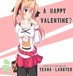  happy_valentine hotarubi_shigure_(natsuyasai) lyrical_nanoha mahou_shoujo_lyrical_nanoha_strikers pantyhose solo teana_lanster valentine 