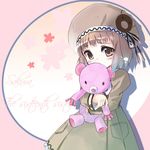  amatsuka_sakura baby_princess cherry_blossoms sho_(runatic_moon) solo stuffed_animal stuffed_toy teddy_bear 