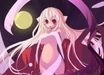 artist_request blonde_hair copyright_request japanese_clothes kimono long_hair nude open_clothes open_skirt red_eyes skirt solo 