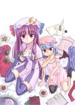  bangs homura_subaru multiple_girls patchouli_knowledge remilia_scarlet thighhighs touhou zettai_ryouiki 