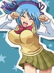  awa blue_hair bow caramelldansen demon_girl duplicate kurono_kurumu lowres oekaki ribbon rosario+vampire solo succubus 