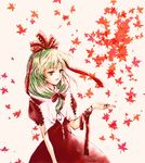  bangs front_ponytail kagiyama_hina leaf shippori solo touhou 