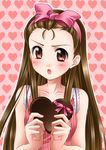  chocolate chocolate_heart heart idolmaster idolmaster_(classic) idolmaster_1 itsuki_sayaka long_hair minase_iori solo tsundere valentine 