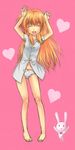  barefoot bow bow_panties caramelldansen feet kichiroku legs long_hair lyrical_nanoha mahou_shoujo_lyrical_nanoha_strikers panties solo underwear vivio white_panties 