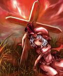  cross hat remilia_scarlet shippori solo touhou wings 