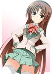  amatsuka_hikaru baby_princess bangs school_uniform shio solo thighhighs 