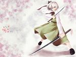  bangs highres hiiragi_ryou konpaku_youmu solo tateha_(marvelous_grace) touhou wallpaper white_hair 