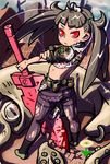 kooh negishi_hideto original panties pantyhose red_eyes solo squid sword twintails underwear weapon 