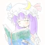  book lowres natsuki_(silent_selena) nice_boat patchouli_knowledge saliva sketch sleeping sleepy solo touhou 