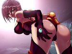  ass ass_grab bent_over grabbing_own_ass green_eyes highres isabella_valentine oogami_yuuki open_mouth solo soulcalibur tongue tongue_out 