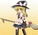  akino_ochiba blonde_hair broom broom_riding kirisame_marisa solo touhou 