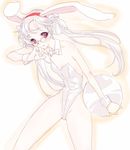  animal_ears bare_legs bunny_ears bunny_girl bunnysuit copyright_request fake_animal_ears flat_chest glasses goshiki_suzu solo twintails 