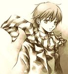  futa_de_la_stella katekyo_hitman_reborn katekyo_hitman_reborn! lowres monochrome scarf 