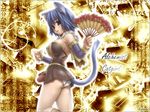  alchemist_(ragnarok_online) animal_ears asanagi ass bare_shoulders blush breasts cat_ears covered_nipples fan feather_fan flat_ass folding_fan large_breasts looking_back panties pantyshot ragnarok_online solo tail twisted_torso underboob underwear wallpaper 