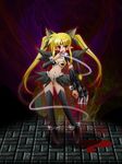  alternate_color alternate_costume alternate_weapon animal_ears blonde_hair claws corruption dark_persona detached_sleeves fate_testarossa long_hair lyrical_nanoha mahou_shoujo_lyrical_nanoha midriff non-web_source pointy_ears red_eyes solo thighhighs twintails weapon 