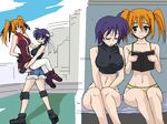  artist_request bare_shoulders lyrical_nanoha mahou_shoujo_lyrical_nanoha_strikers multiple_girls sleeveless sleeveless_turtleneck subaru_nakajima teana_lanster thighhighs turtleneck 