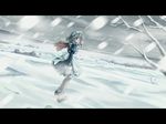  absurdres braid highres izayoi_sakuya landscape letterboxed maid perfect_cherry_blossom scarf scenery short_hair silver_hair snow solo touhou twin_braids yuuki_tatsuya 