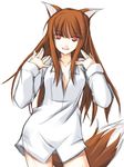 animal_ears holo long_hair ribi sketch solo spice_and_wolf tail wolf_ears 
