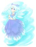  artist_request cirno crossed_arms solo touhou wings 