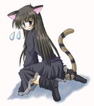  animal_ears artist_request blush boots cat_ears ever_17 komachi_tsugumi long_hair lowres solo tail 