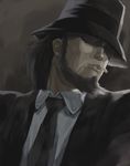  beard cigarette facial_hair fedora hat jigen_daisuke lupin_iii male_focus solo you2 