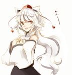  animal_ears bangs hat inubashiri_momiji solo takaharu tokin_hat touhou wolf_ears 