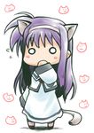  animal_ears cat_ears chibi kajikawa_yahiro lyrical_nanoha mahou_shoujo_lyrical_nanoha school_uniform seishou_elementary_school_uniform solo tsukimura_suzuka 