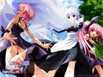  komatsu_eiji kotonomiya_yuki kousaka_alice kousaka_maria multiple_girls no_panties pink_hair siblings sisters suigetsu wallpaper 