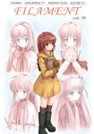  adjusting_hair backpack bag blush brown_hair camisole capelet coat full_body hair_intakes hair_ribbon hairband hands_on_own_chest holding jacket kanon kawasumi_mai long_hair looking_at_viewer looking_away minase_nayuki misaka_shiori mittens multiple_girls neck_ribbon package ponytail red_eyes ribbon sawatari_makoto school_uniform short_hair sidelocks smile standing tsukimiya_ayu turtleneck very_long_hair wings yuki_usagi_(mofurafu) 