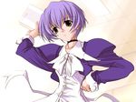  bangs happy_lesson ninomai_kisaragi sasaki_mutsumi short_hair solo wallpaper 