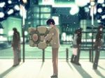  3d 3girls 4boys bangs black_hair blurry boots briefcase building city coat couple depth_of_field faceless faceless_male from_side hand_in_pocket heart height_difference hetero hug kida_tokinori knee_boots lamppost lights loafers long_hair miniskirt multiple_boys multiple_girls nakamura_takeshi outdoors pants parody pleated_skirt portal portal_(series) railing road shadow shoes short_hair skirt snow solo_focus standing street tenshi_no_inai_12-gatsu third-party_edit weighted_companion_cube 