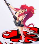  anti-materiel_rifle gun iwasaki_takashi long_hair rifle sniper_rifle solo tengen_toppa_gurren_lagann thighhighs weapon yoko_littner 