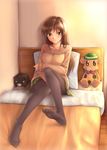  bed bonta-kun feet full_metal_panic! kotegawa_yui legs pantyhose soles solo stuffed_animal stuffed_toy to_love-ru yuki_usagi_(mofurafu) 