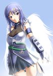  blue_eyes blue_hair c-wing japan_railways personification skirt solo wings 