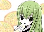  bottle c.c. c.c._lemon code_geass drinking food fruit green_eyes green_hair kiira lemon lemon_slice looking_at_viewer lowres simple_background solo white_background 