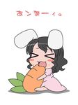  &gt;_&lt; animal_ears artist_request bunny_ears carrot chibi closed_eyes inaba_tewi lowres solo touhou 