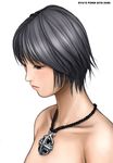  animegirls black_eyes black_hair collarbone jewelry jpeg_artifacts lips necklace nude pendant rfu ryu_(artist) ryu_(ryu's_former_site) short_hair 