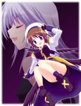  brown_hair gloves lyrical_nanoha mahou_shoujo_lyrical_nanoha mahou_shoujo_lyrical_nanoha_a's multiple_girls reinforce saki_chisuzu short_hair wings yagami_hayate 